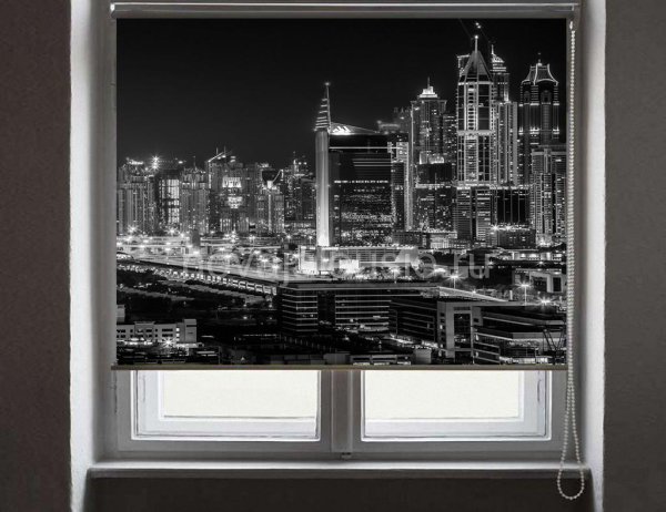 Жалюзи на окна ночной город