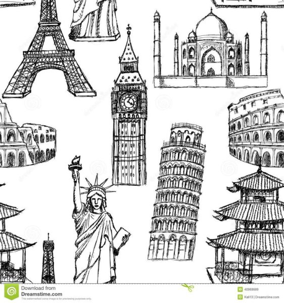 Биг Бен Эйфелева башня и Пизанская башня