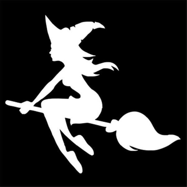 Автонаклейка ведьма на метле