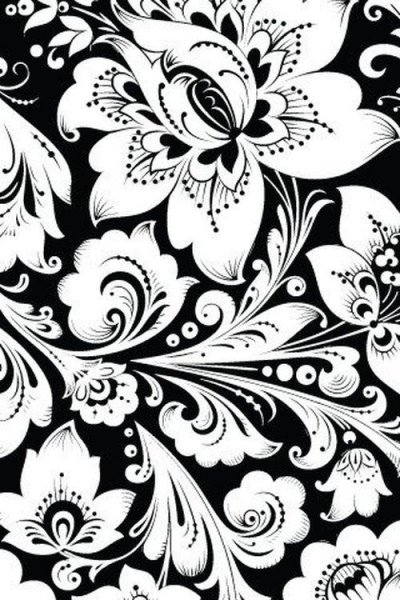 Цветочный орнамент для росписи по дереву