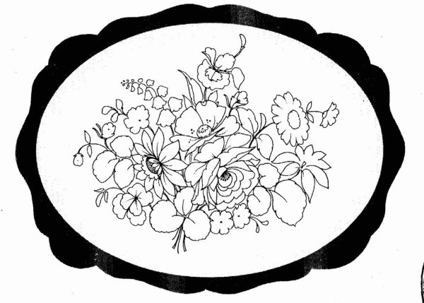 Раскраска "Хохломская роспись"