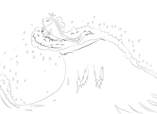 Сказка о рыбаке и рыбке рисунок карандашом