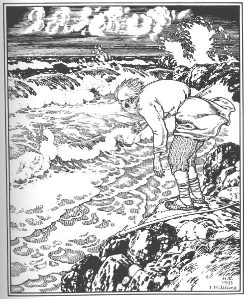 Билибин иллюстрации о рыбаке и рыбке