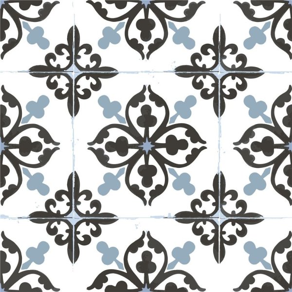 Плитка с черно белым орнаментом