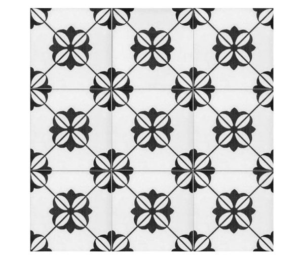 Черно белая плитка с узором