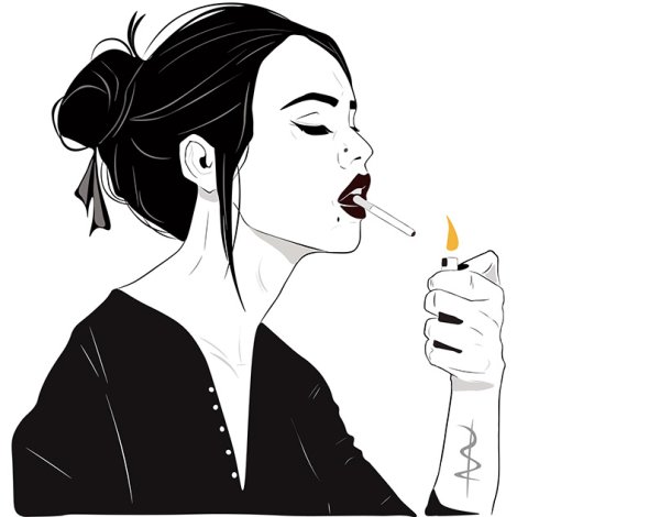Женщина с сигаретой