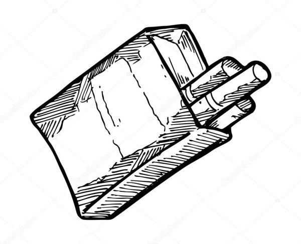 Скетч пачка сигарет