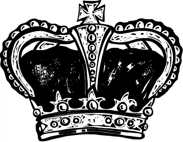 Корона черно белая