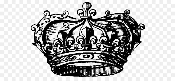 Белая корона на черном фоне
