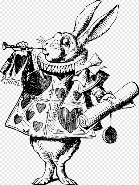 Алиса в стране чудес иллюстрации кролик