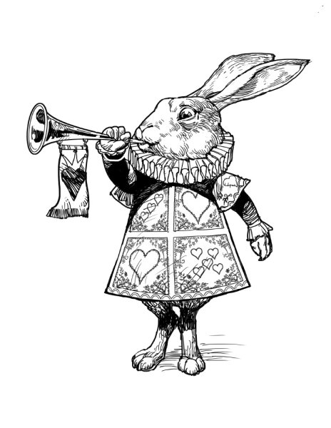 Белый кролик Алиса в стране чудес тим Бертон