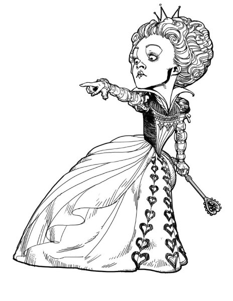 Раскраска Алиса в стране чудес из фильма