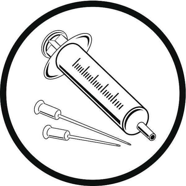 Шприц раскраска