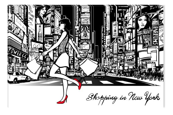 Черно-белое изображение для картин