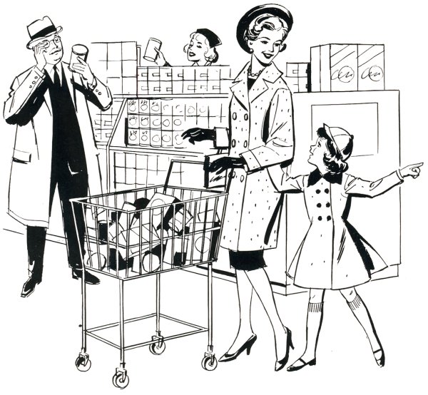 Супермаркет раскраска для детей