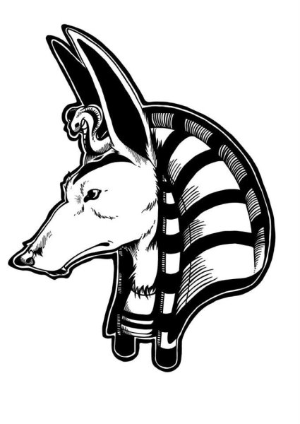 Анубис вектор чб