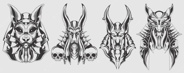 Анубис вектор тату