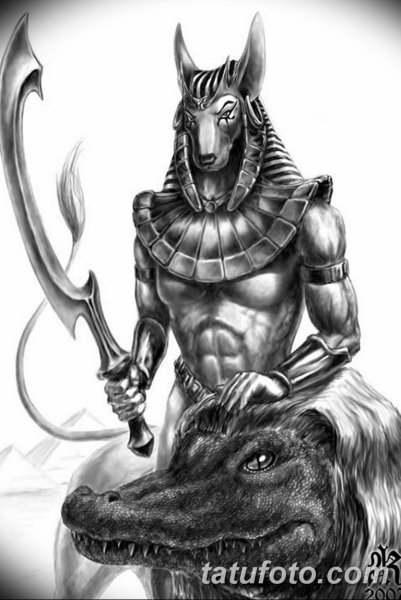 Тату эскизы Египет Анубис