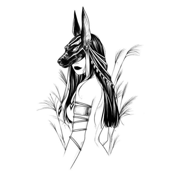 Тату эскизы Египет Анубис