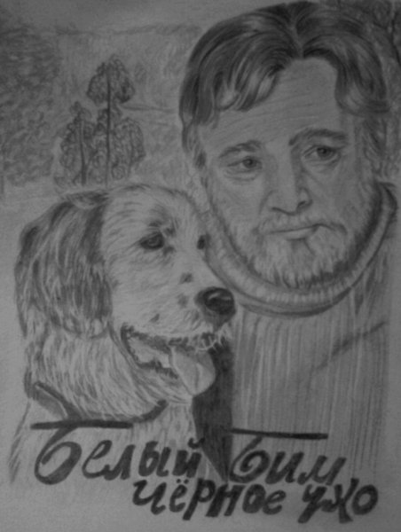 Иллюстрации к произведению белый Бим черное ухо