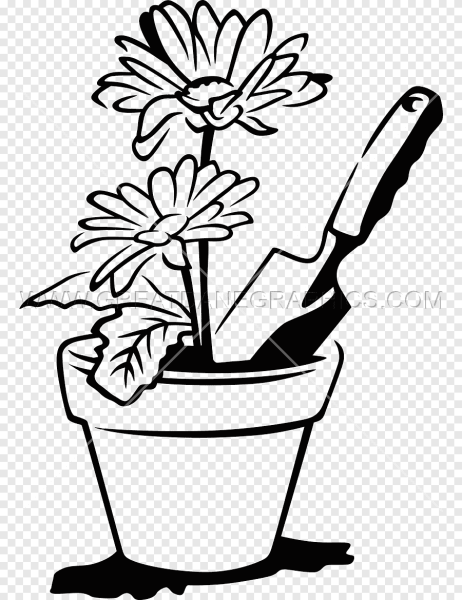 Цветочный горшок раскраска