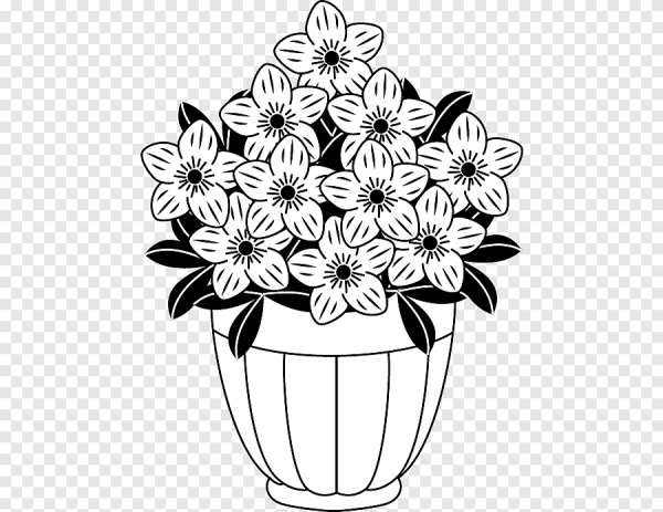 Раскраска Кактус в горшке