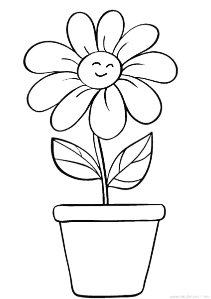 Цветок в горшке вектор