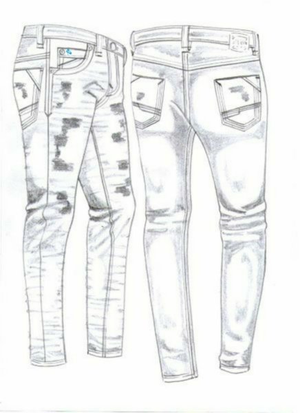 Рисованные джинсы мужские