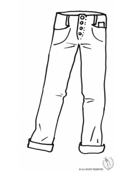 Брюки раскраска для детей