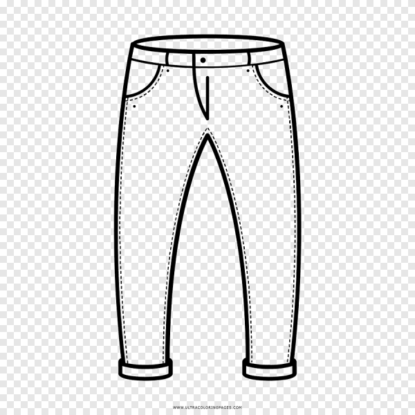 Брюки раскраска для детей