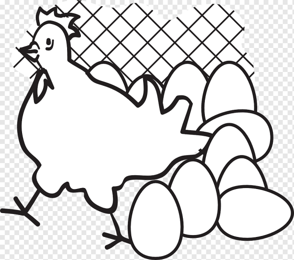 Курица раскраска для детей