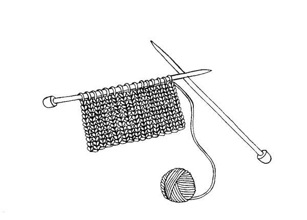 Раскраска вязание спицами