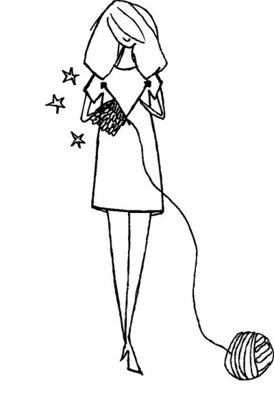 Рукодельница рисунок карандашом