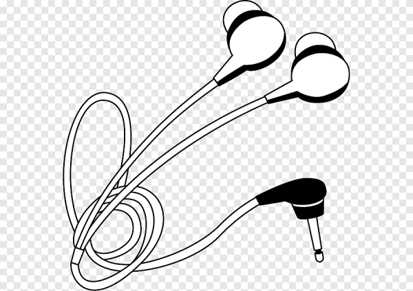 Наушники проводные вектор