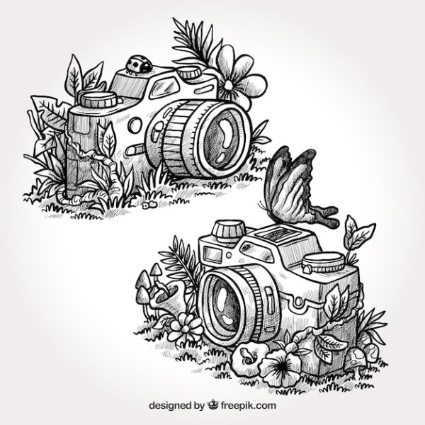 Фотоаппарат трафарет