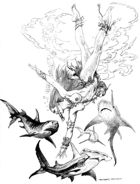 Девушка с мечом арт