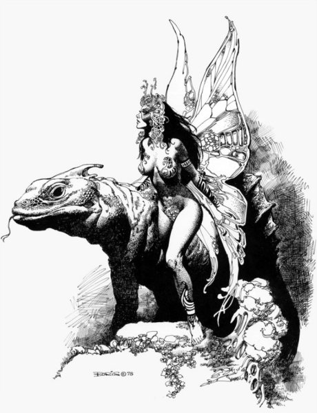 Лиса эскиз тату Графика