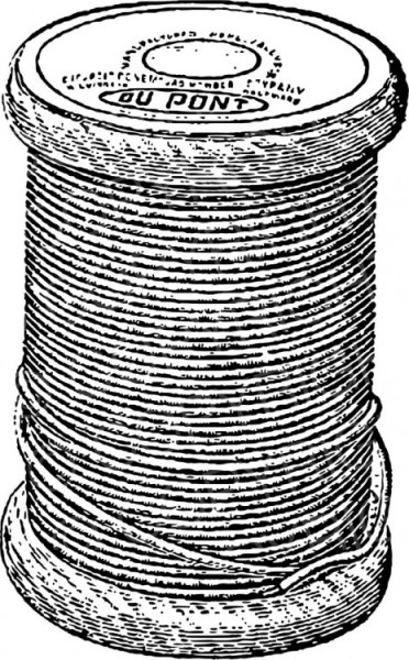 Нитка черно белая