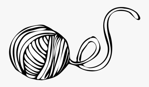 Иголка с ниткой вектор