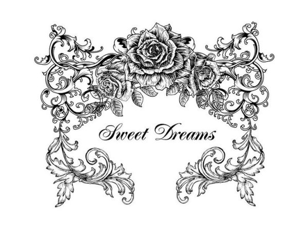 Винтажные монохромные трафареты