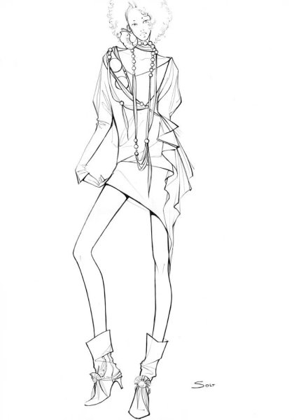 Эскиз модели для одежды