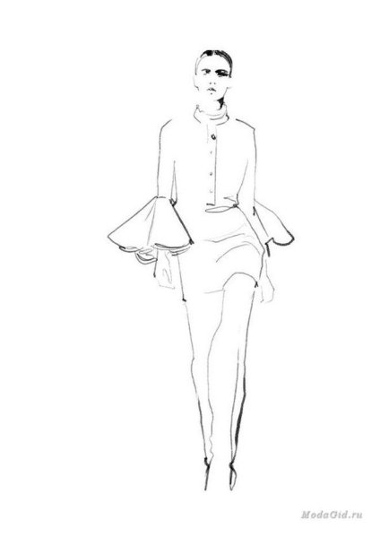 Модель карандашом в полный рост