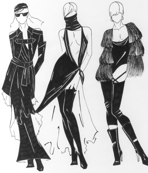 Дизайнерские эскизы одежды