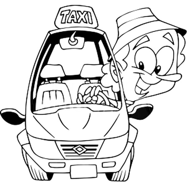 Водитель раскраска для детей