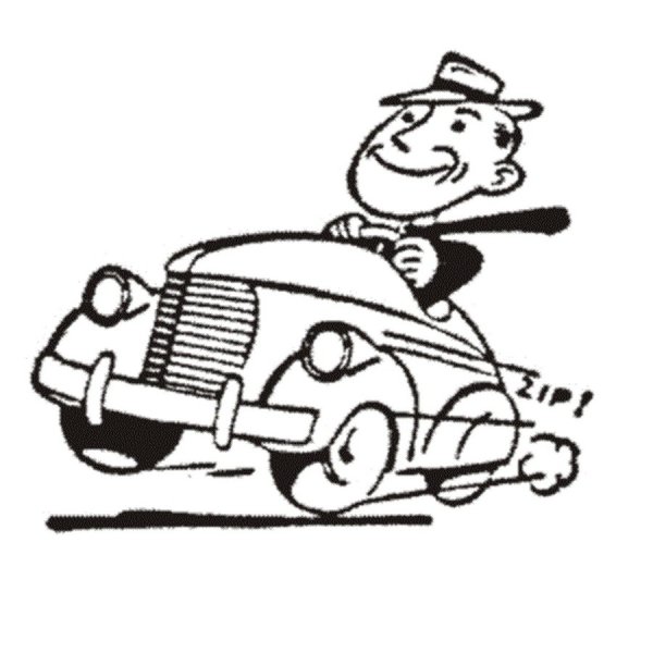 Рисование водитель машины