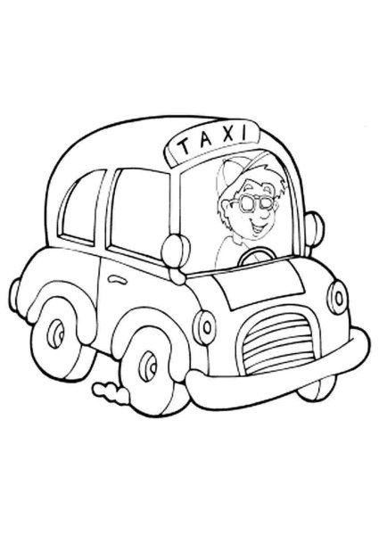 Водитель раскраска