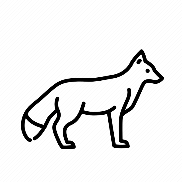 Силуэт лисы для детей