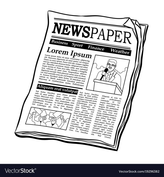 Раскраска газета