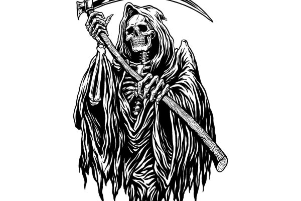 Тату смерть с косой эскизы