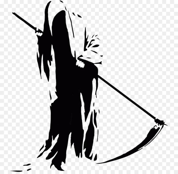 Смерть с косой силуэт